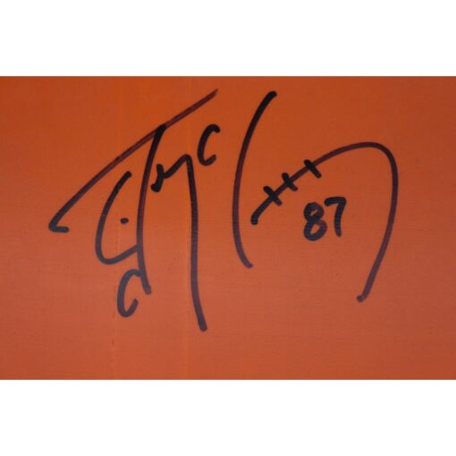 John Elway Ed McCaffrey Rod Smith Shannon Sharpe Signed Broncos Seat BAS 46350