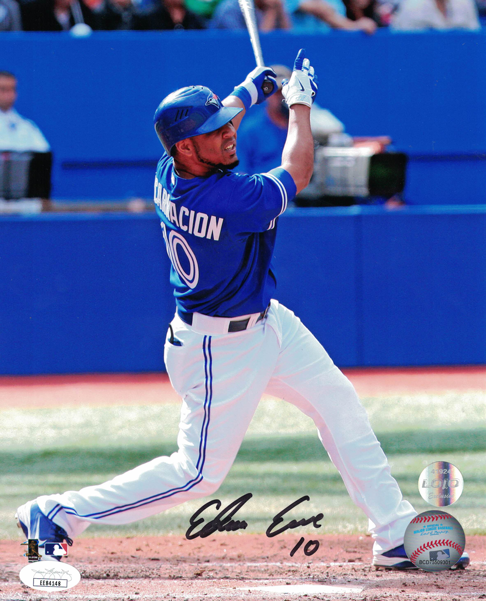 Edwin Encarnacion Autographed Toronto Blue Jays 8x10 Photo JSA 24753 PF