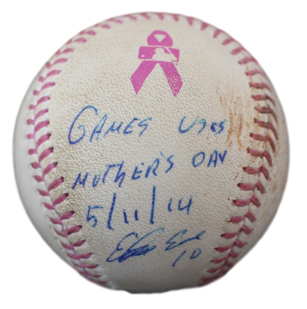Edwin Encarnacion Signed Blue Jays Game Used Mother's Day Baseball MLB 24378
