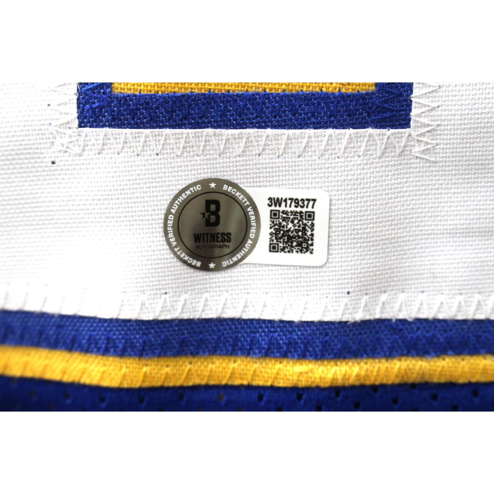 Alex English Autographed Pro Style Blue XL Jersey HOF Beckett Witness 51626 4 Alex English Autographed Pro Style Blue XL Jersey HOF Beckett Witness 51626