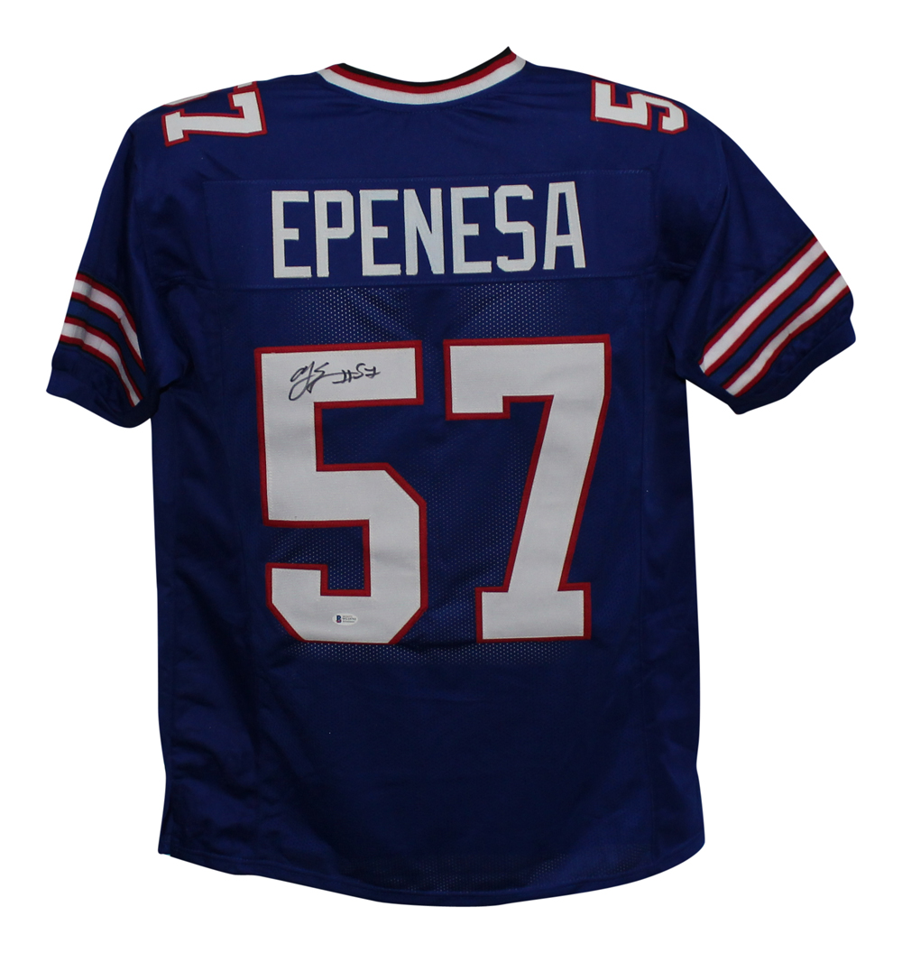 AJ Epenesa Autographed/Signed Pro Style Blue XL Jersey BAS