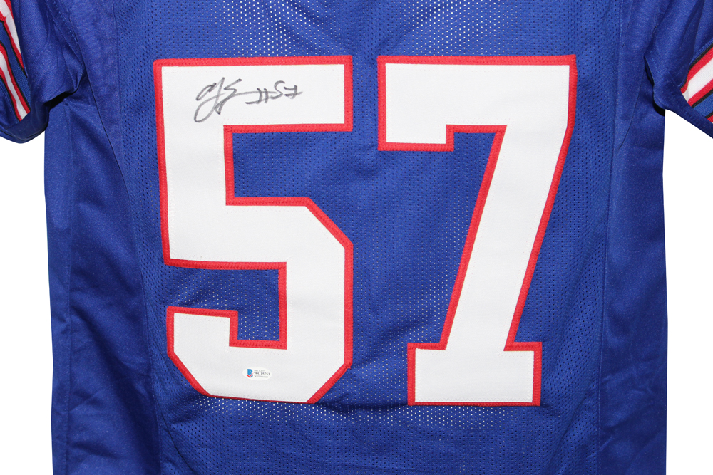 AJ Epenesa Autographed/Signed Pro Style Blue XL Jersey BAS
