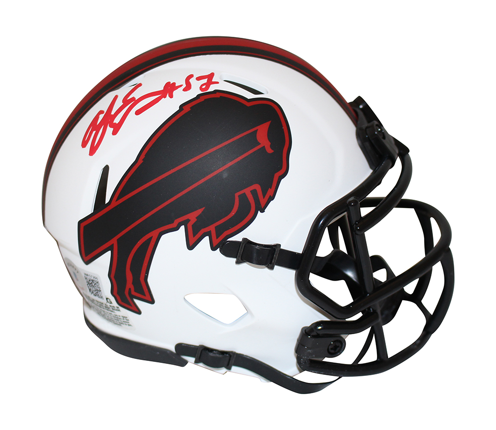 A.J. Epenesa Autographed Buffalo Bills Lunar Mini Helmet Beckett