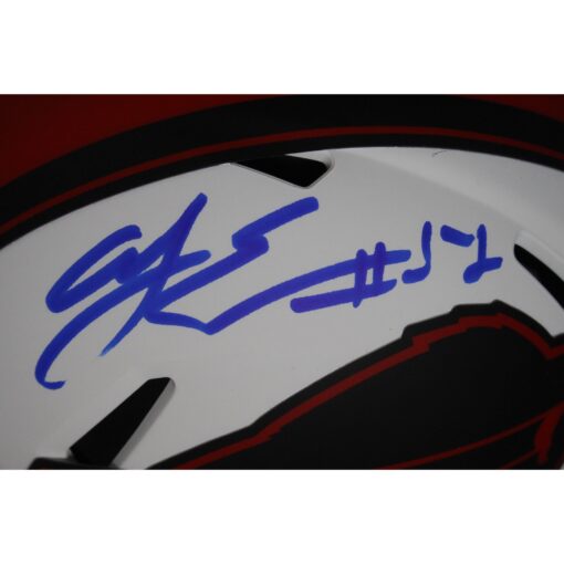AJ Epenesa Autographed Buffalo Bills Lunar Mini Helmet Beckett Witness 50256