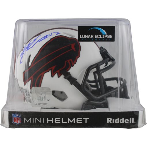 AJ Epenesa Autographed Buffalo Bills Lunar Mini Helmet Beckett Witness 50256