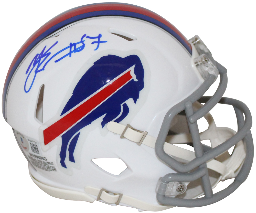 AJ Epenesa Autographed/Signed Buffalo Bills Speed Mini Helmet BAS