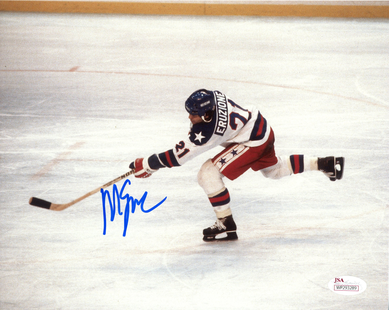 Mike Eruzione Autographed/Signed Team USA Hockey 8x10 Photo JSA