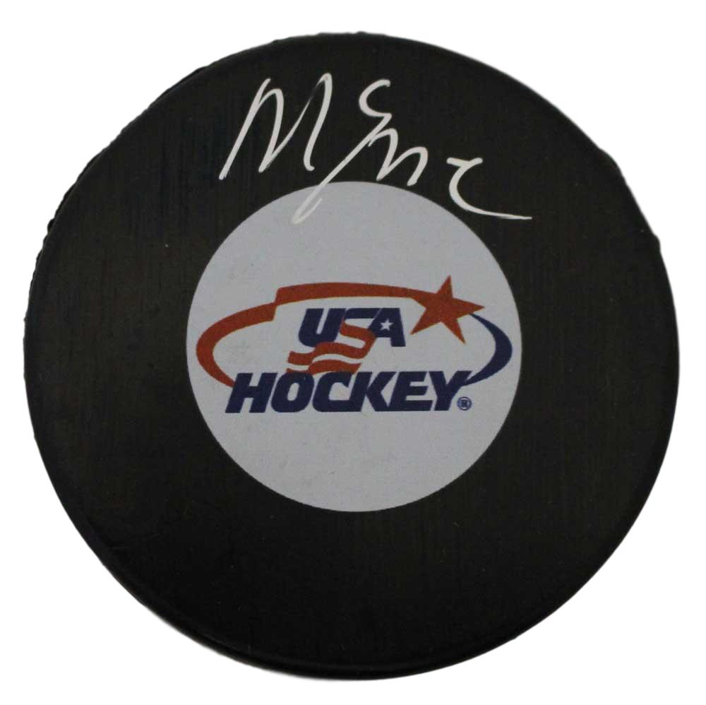Mike Eruzione Autographed/Signed 1980 Team USA Hockey Logo Puck JSA 25530