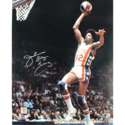 Julius Erving Autographed New Jersey Nets 16x20 Photo Beckett Witness 51667