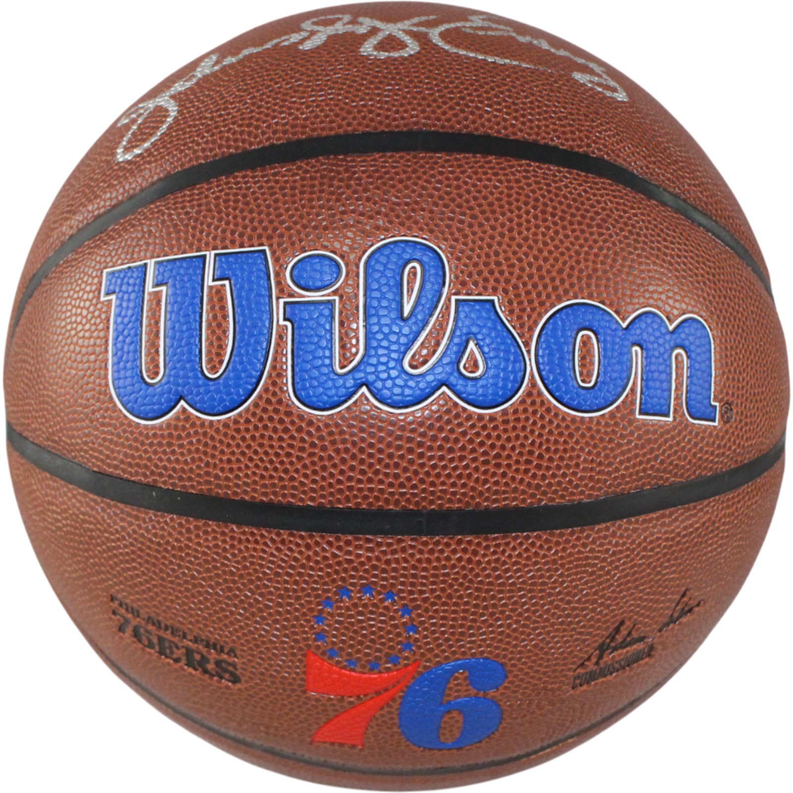 Julius Erving Autographed Philadelphia 76ers Logo Basketball Beckett 54673 4 Julius Erving Autographed Philadelphia 76ers Logo Basketball Beckett 54673