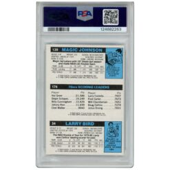 Larry Bird Magic Johnson Julius Erving Signed 1980 Topps PSA 7 Auto10 Slab 53274