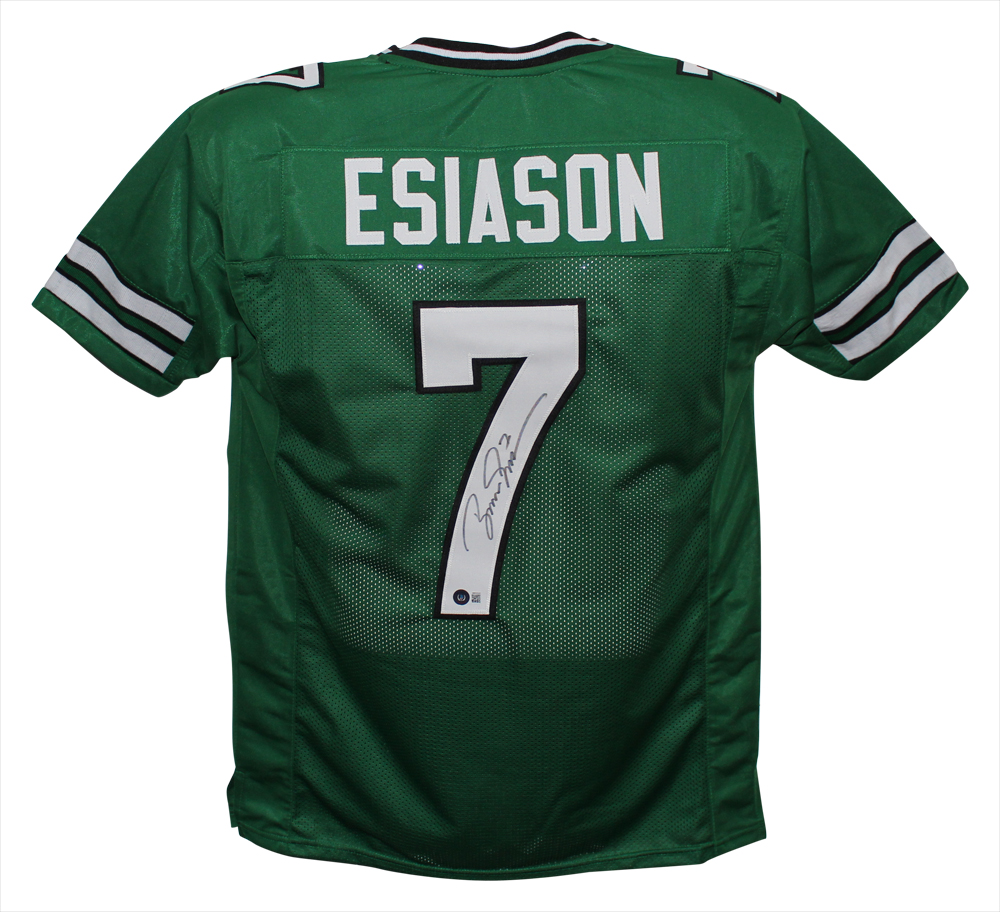 Boomer Esiason Autographed/Signed Pro Style Green XL Jersey Beckett