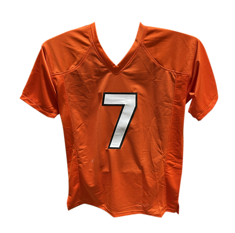 Boomer Esiason Autographed/Signed Pro Style Orange Jersey Beckett