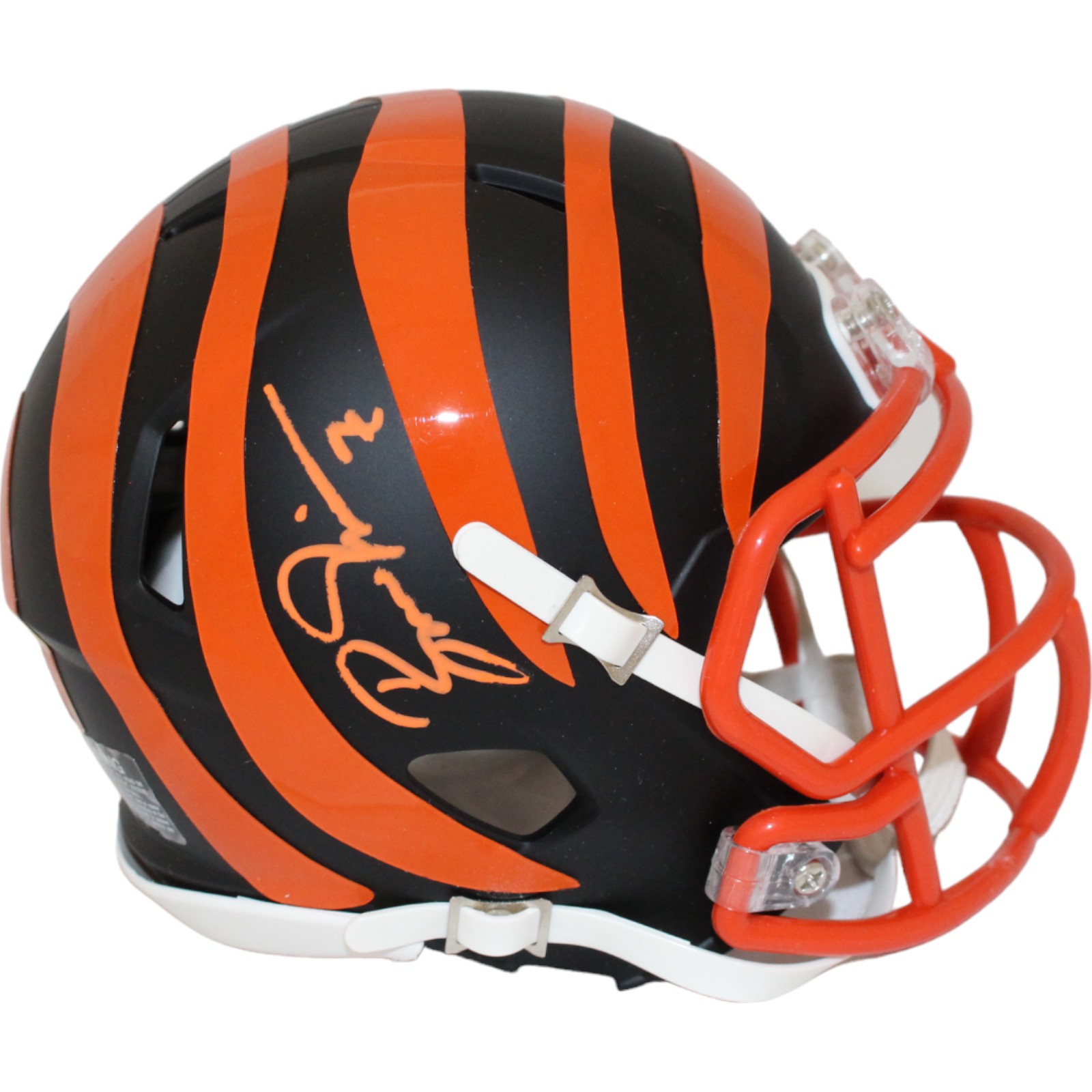 Boomer Esiason Signed Cincinnati Bengals Matte Mini Helmet BAS