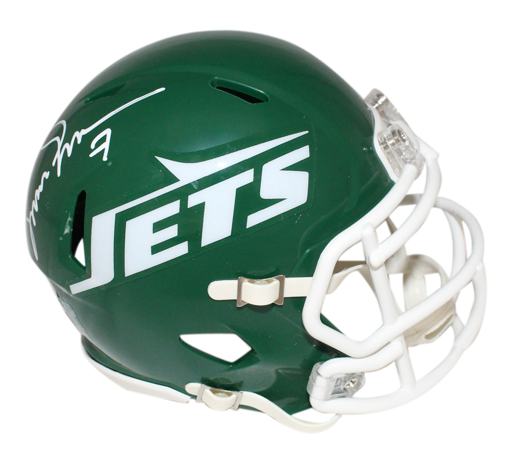 Boomer Esiason Autographed New York Jets Mini Helmet TB Beckett 