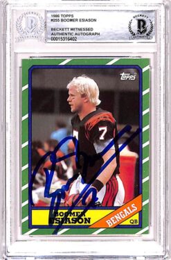 Boomer Esiason Signed 1986 Topps #255 Trading Card Auto Beckett 