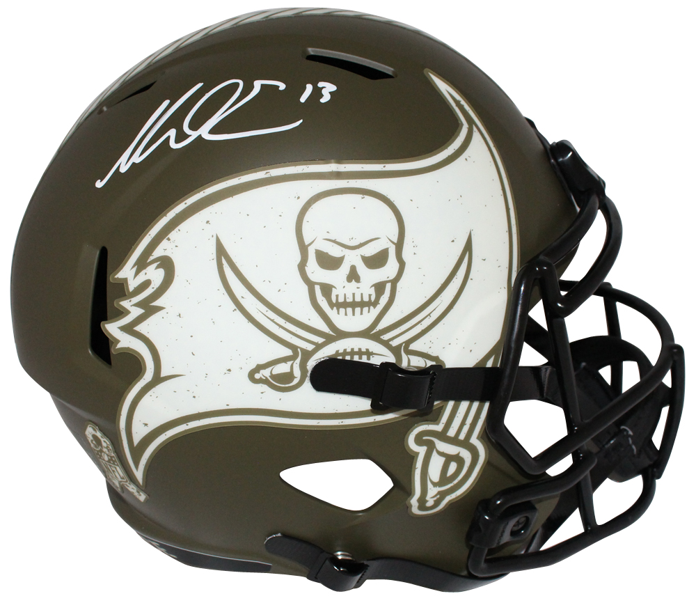 Mike Evans Signed Tampa Bay Salute F/S Helmet Beckett 41040