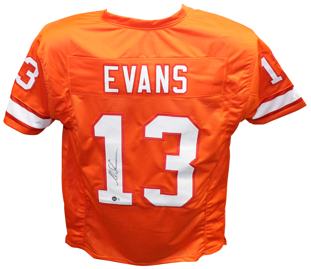 Mike Evans Autographed/Signed Pro Style Orange T/B Jersey Beckett 41035