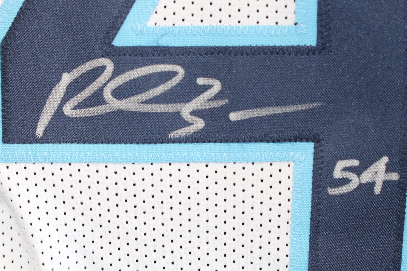 Rashaan Evans Autographed/Signed Pro Style Size XL White Jersey JSA 59377