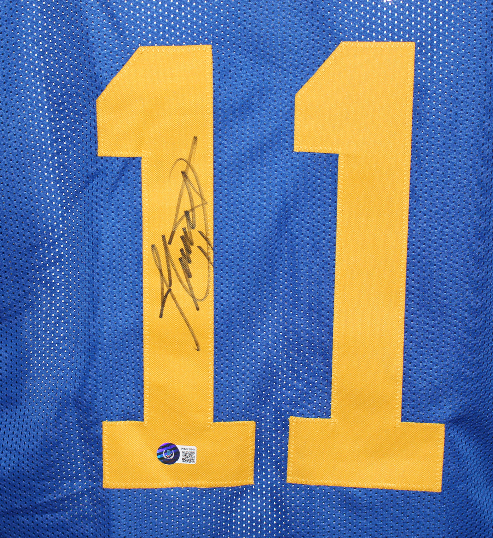 Jim Everett Autographed/Signed Pro Style Blue XL Jersey Beckett BAS
