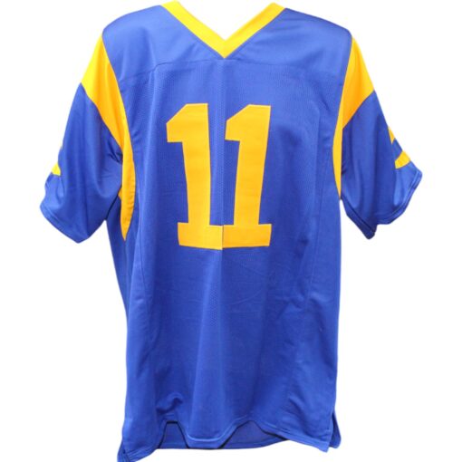 Jim Everett Autographed/Signed Pro Style XL Blue Stat Jersey JSA 49692