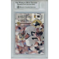 Jim Everett Autographed New Orleans Saints 96 Leaf #157 Card Slab Beckett 56122