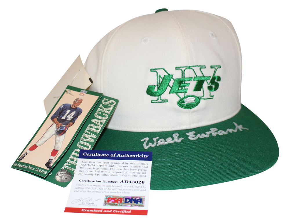 Weeb Ewbank Autographed/Signed New York Jets Snapback Hat PSA