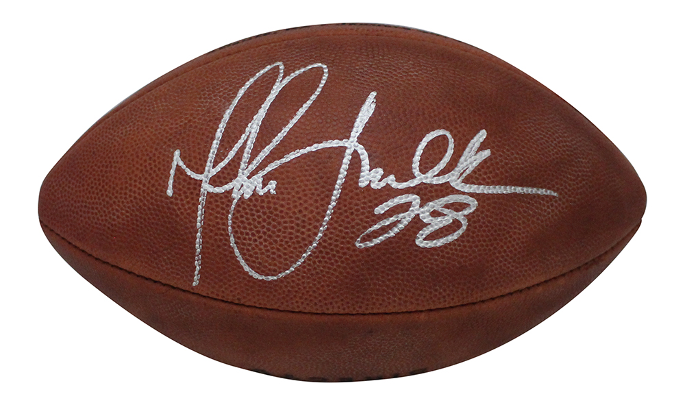 Marshall Faulk Signed St Louis Rams Super Bowl XXXIV Football Directv BAS