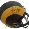 Marshall Faulk Autographed/Signed Los Angeles Rams Replica Helmet JSA 14604