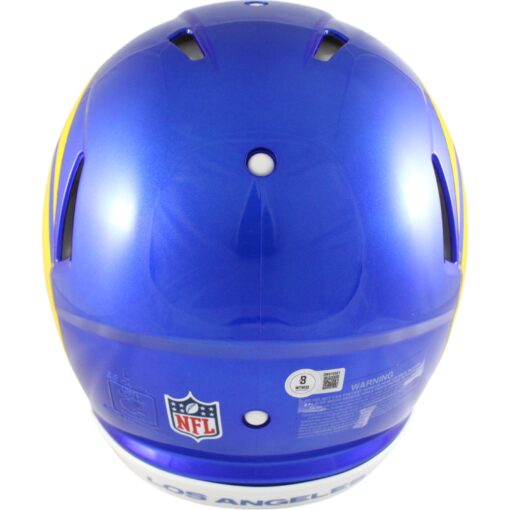 Marshall Faulk Autographed Los Angeles Rams Authentic Helmet Beckett 49279
