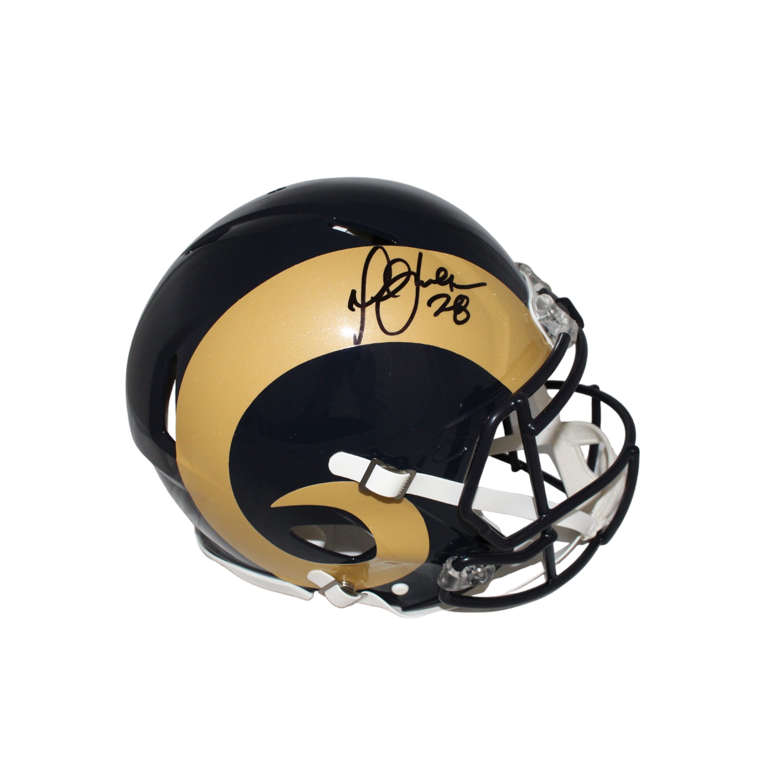Marshall Faulk Signed LA Rams TB Authentic Helmet Beckett