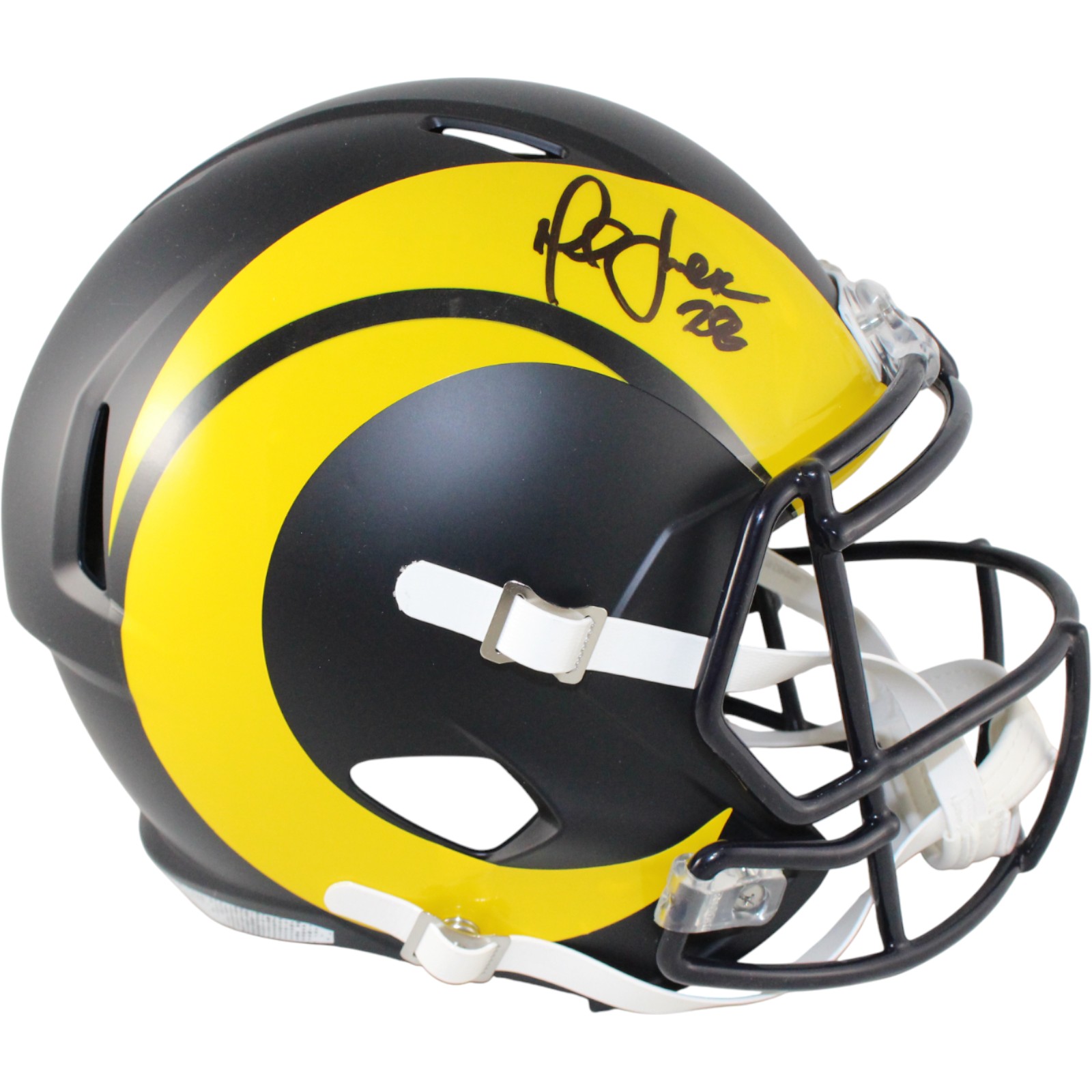 Marshall Faulk Autographed Los Angeles Rams F/S Rivalries Helmet Beckett W 53296 1 Marshall Faulk Autographed Los Angeles Rams F/S Rivalries Helmet Beckett W 53296