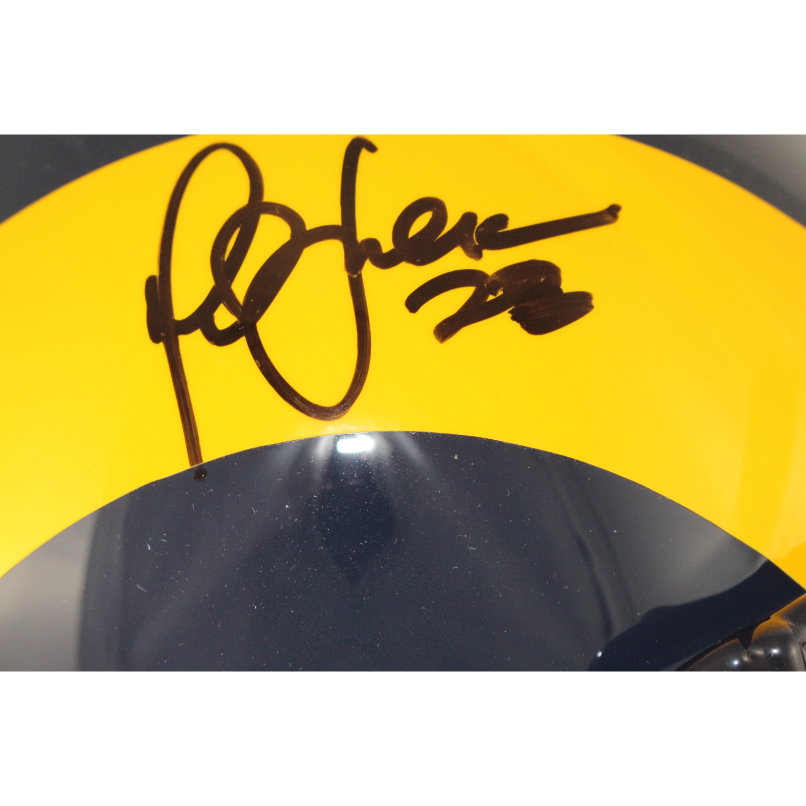 Marshall Faulk Autographed Los Angeles Rams F/S Helmet Beckett Witness 53295