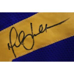 Marshall Faulk Autographed XL Pro Style TB Blue Jersey Beckett Witness 49285