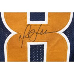 Marshall Faulk Autographed/Signed Pro Style Blue Jersey Beckett