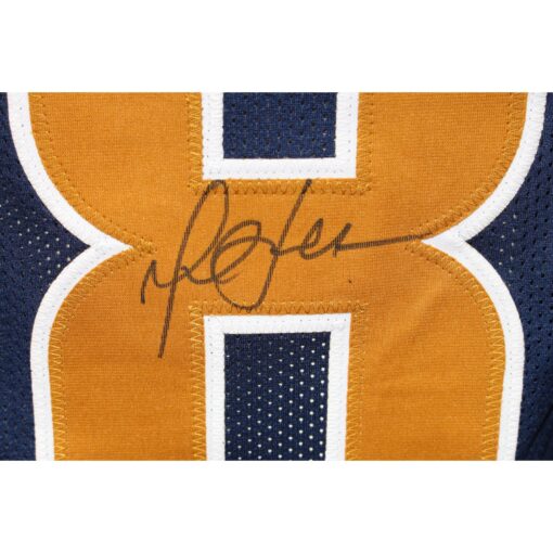 Marshall Faulk Autographed/Signed Pro Style Blue Jersey Beckett