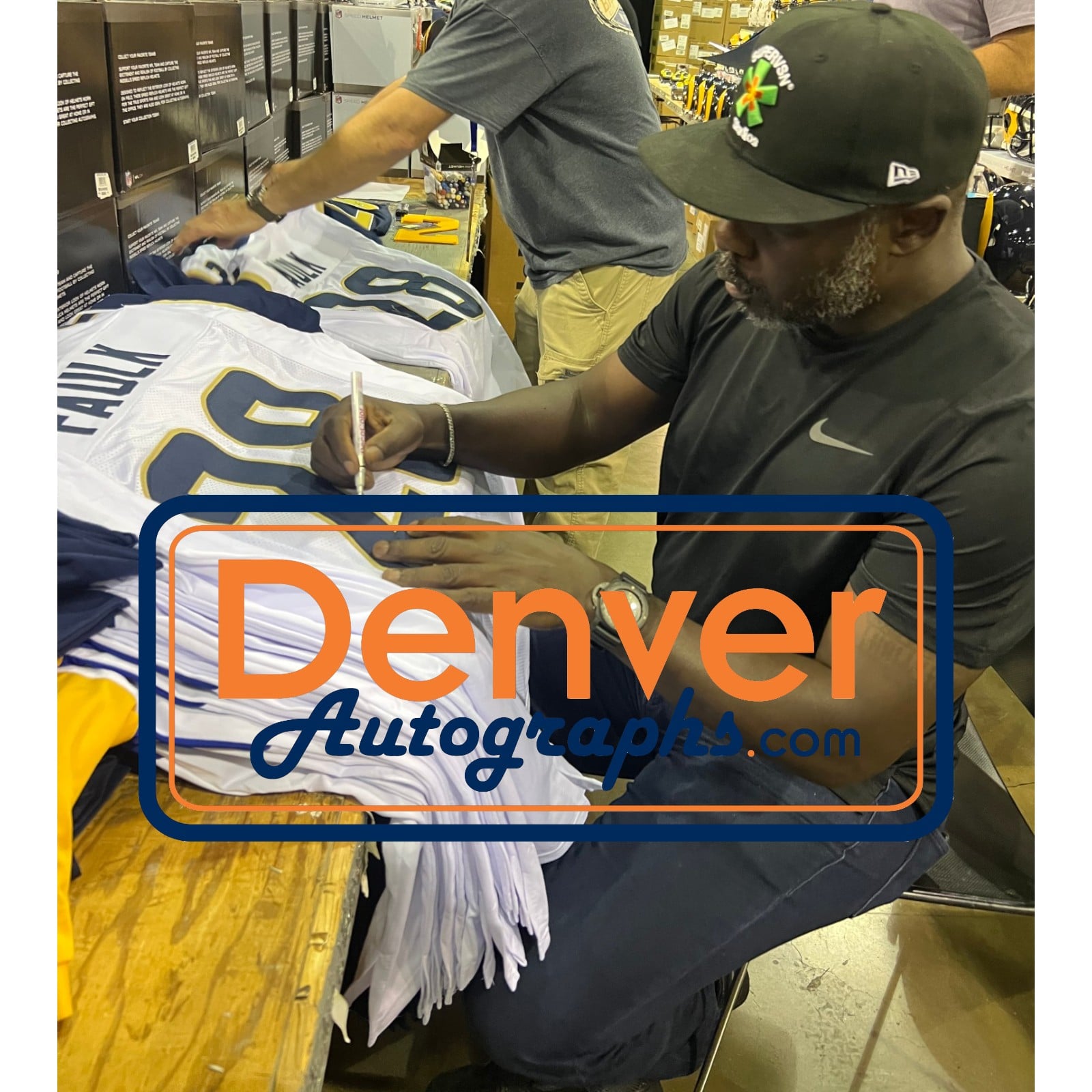 Marshall Faulk Autographed/Signed Pro Style XL Jersey White Beckett WIT 58501 5 Marshall Faulk Autographed/Signed Pro Style XL Jersey White Beckett WIT 58501