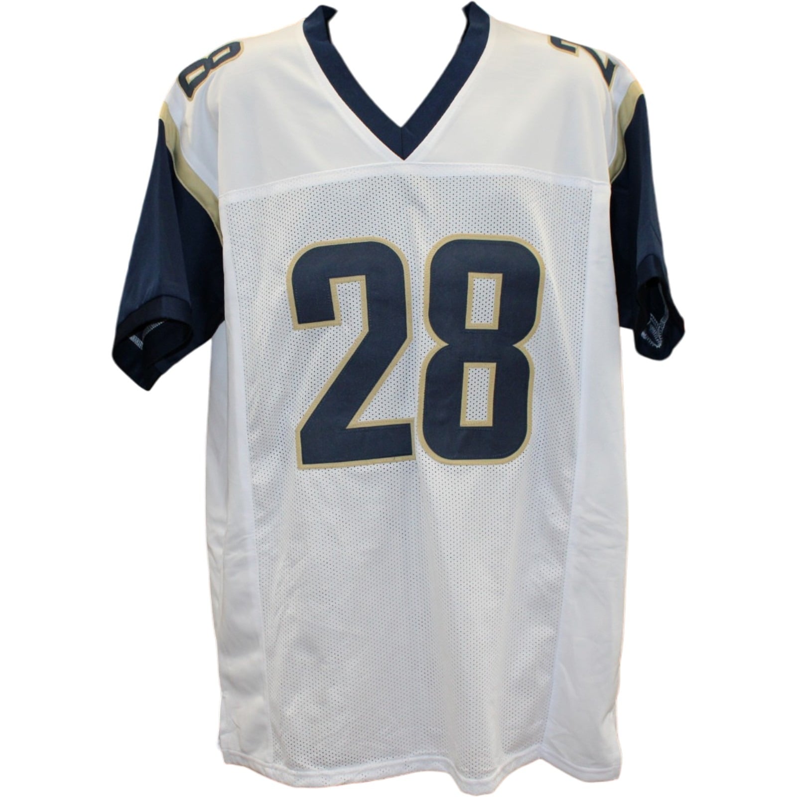Marshall Faulk Autographed/Signed Pro Style XL Jersey White Beckett WIT 58501 1 Marshall Faulk Autographed/Signed Pro Style XL Jersey White Beckett WIT 58501