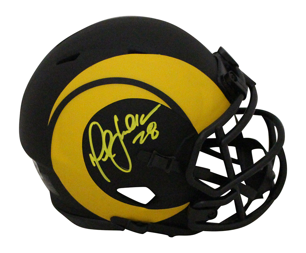 Marshall Faulk Autographed Los Angeles Rams Eclipse Mini Helmet Beckett