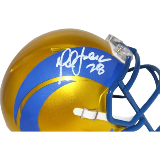 Marshall Faulk Signed Los Angeles Flash Mini Helmet Beckett 43300