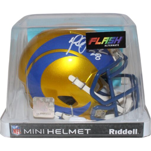 Marshall Faulk Signed Los Angeles Flash Mini Helmet Beckett 43300