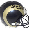 Marshall Faulk Autographed/Signed St Louis Rams Mini Helmet HOF BAS 25681