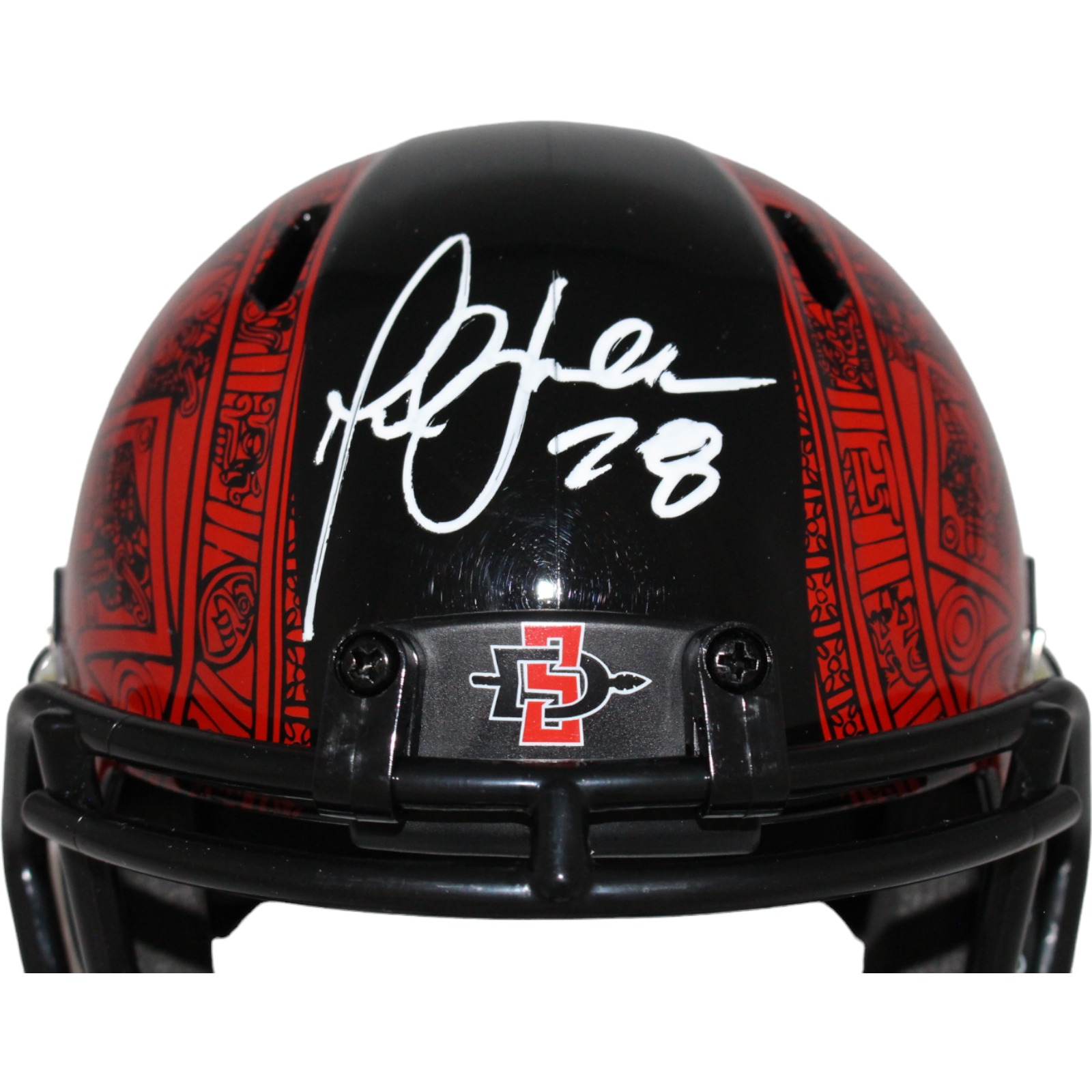 Marshall Faulk Signed San Diego State Aztecs Mini Helmet Beckett