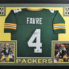 Brett Favre Autographed Green Bay Packers Framed Green XL Jersey 20166