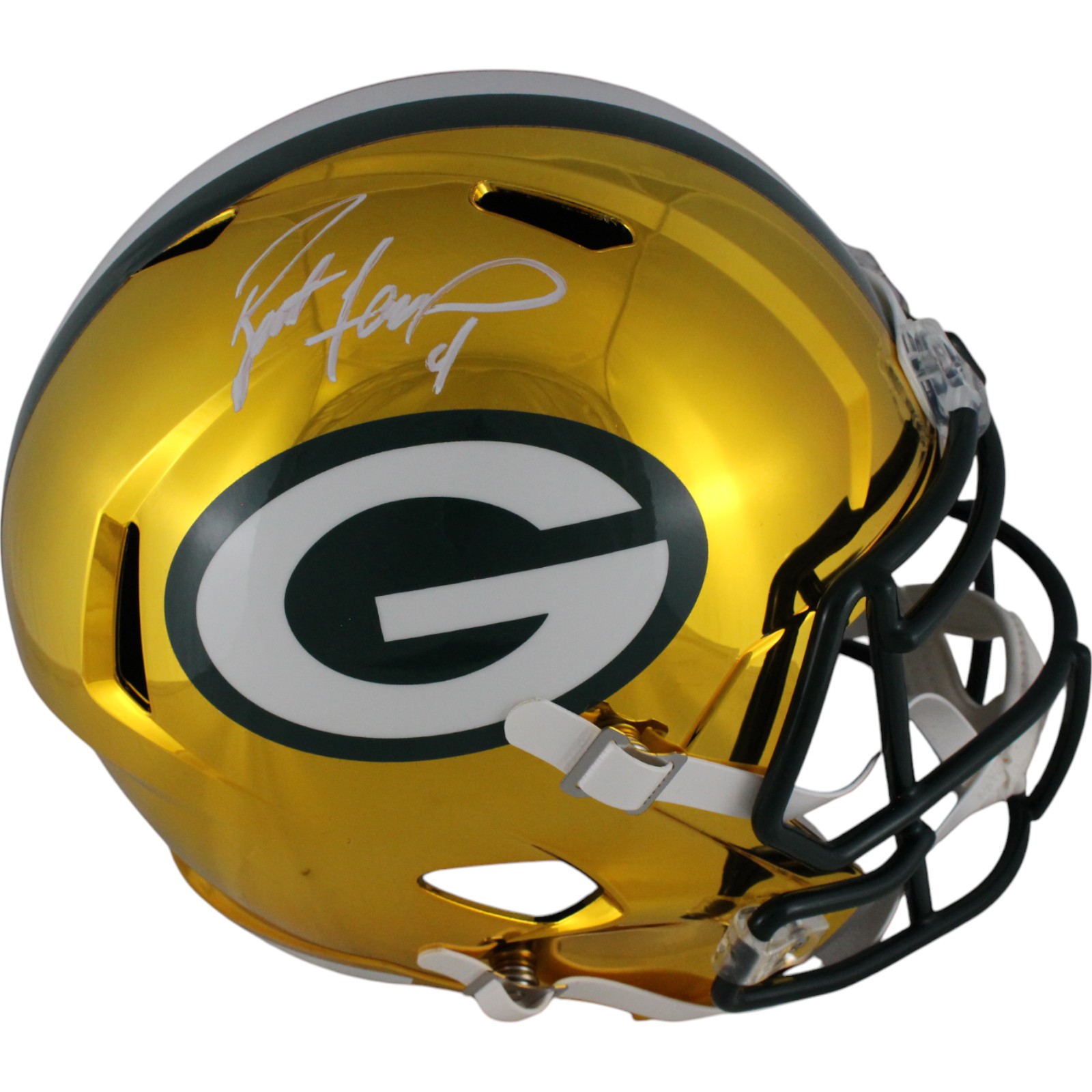 Brett Favre Autographed Green Bay Packers F/S Chrome Speed Helmet Beckett 49206