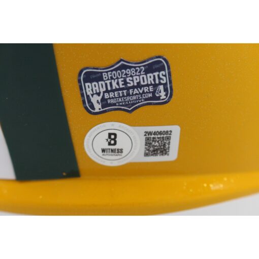 Brett Favre Autographed Green Bay Packers F/S Helmet Beckett Witness 49291