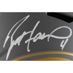 Brett Favre Autographed Green Bay Packers F/S Slate Helmet Beckett Witness 49203