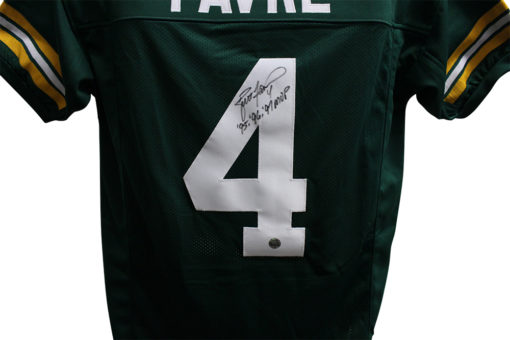Brett Favre Autographed Green Bay Packers Green XL Jersey 3x MVP 20958