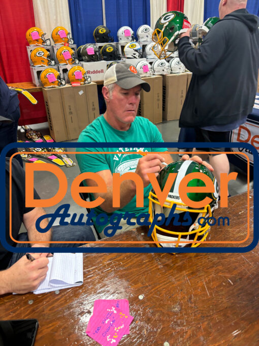 Brett Favre Autographed Green Bay Packers Authentic Flash Helmet Beckett 49198