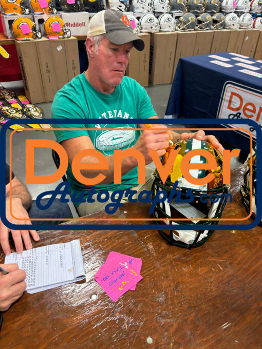 Brett Favre Autographed Green Bay Packers F/S Chrome Speed Helmet Beckett 49206